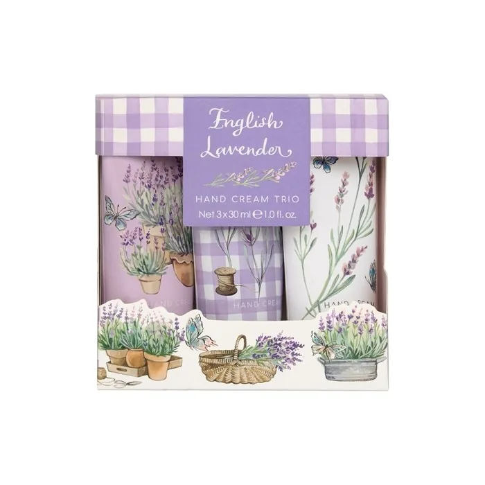Heathcote & Ivory Hand Cream Trio with Lavender Essential Oil and Shea 30ml - Pack of 3
