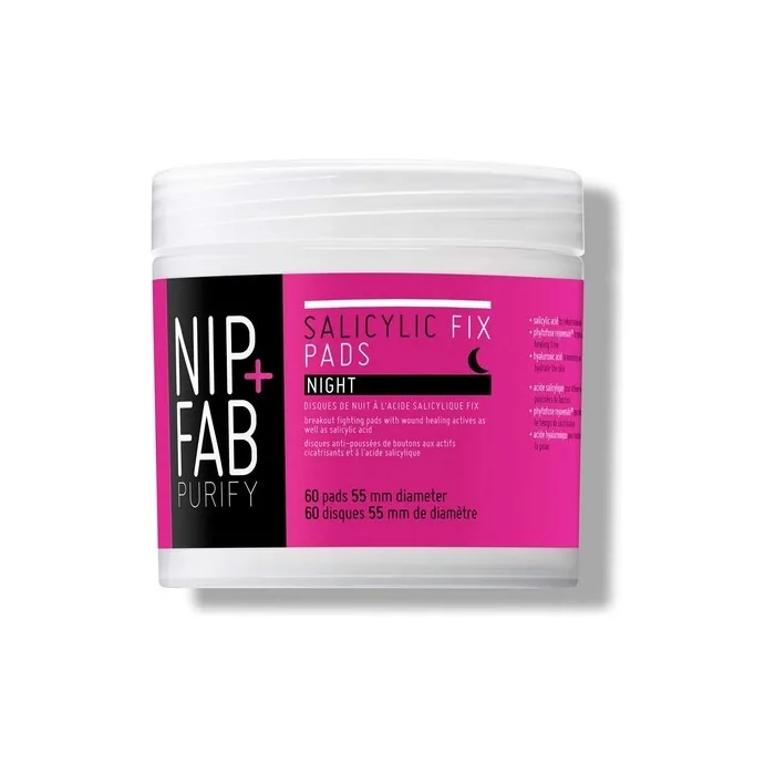 Nip + Fab Salicylic Fix Night Pads with Hyaluronic Acid 60 Pads 80ml