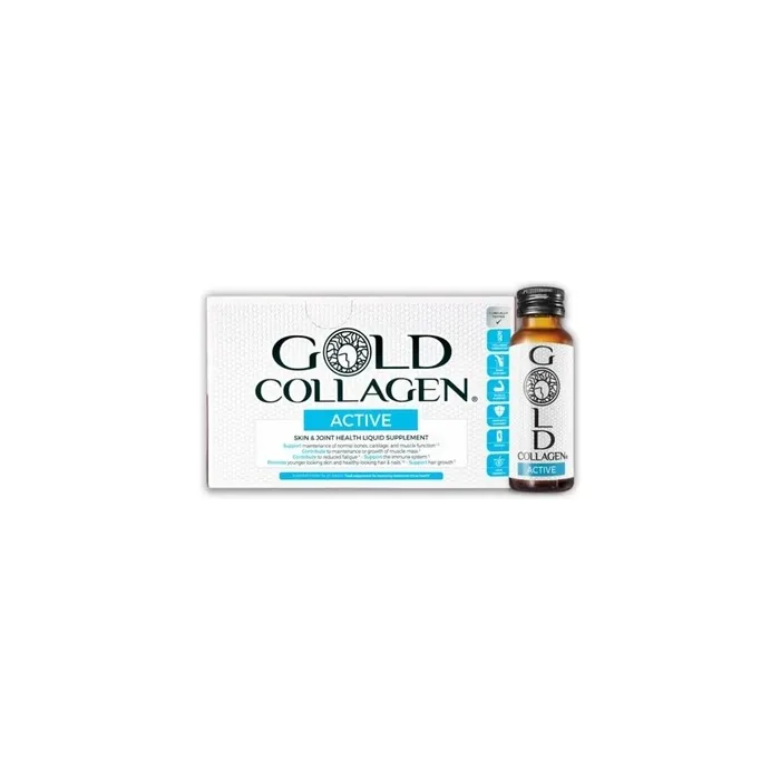 Minerva Research Labs Gold Collagen Active Liquid Supplement For Skin Hair And Joints 10 Vials Of 50 Milliliters