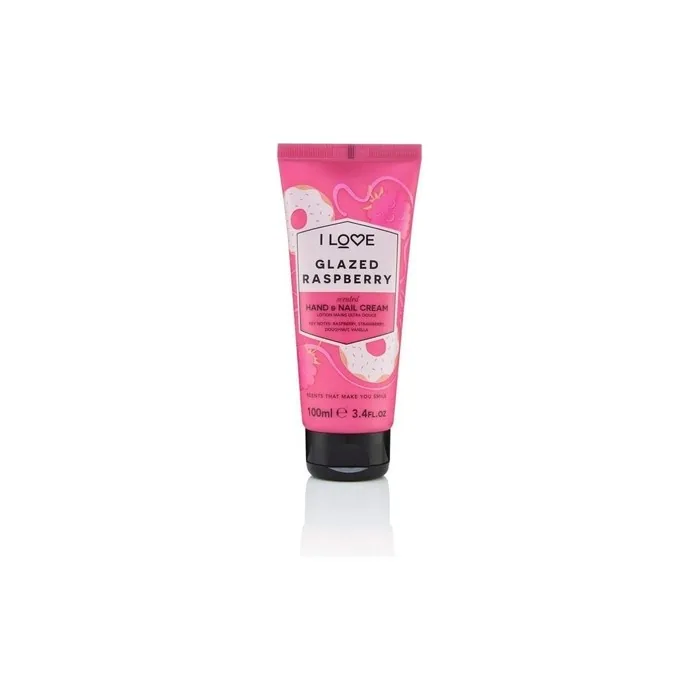 I Love Glazed Raspberry Scented Hand & Nail Cream with Shea Butter