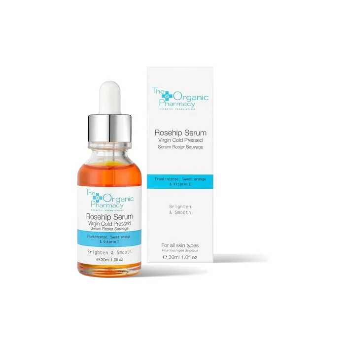 The Organic Pharmacy Rosehip Serum 30ml - Brighten & Smooth with Frankincense