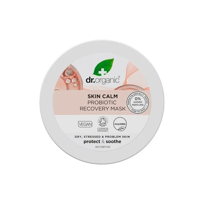 Dr Organic Skin Calm Probiotic Recovery Mask For Redness Dry Sensitive Irritable Skin Restore Moisture Dermatologically Tested Vegan Cruelty Free Paraben Sls Free Certified Organic