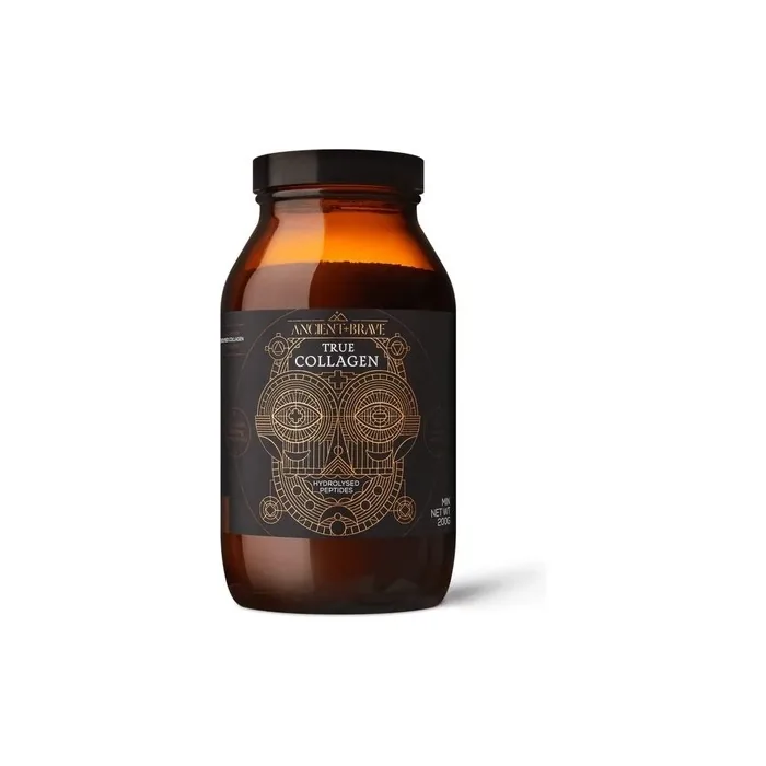 Ancient + Brave True Collagen Grass-Fed Bovine Collagen Powder Supplement 200g - Type 1 Hydrolysed Collagen Peptides High Protein Fasting Keto Anti-Ageing Skin Hair & Nail Health