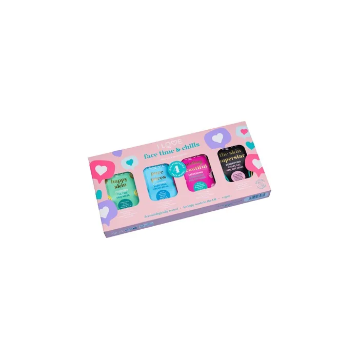 I Love Time Chills Set Includes Beautiful Peeling Sheet Mask Skin Superstar Detoxifying Sheet Mask Happy Skin Purifying Sheet Mask And Pure Pores Cleansing Sheet Mask Each 10