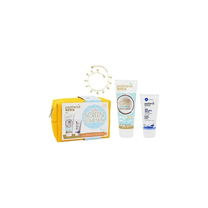 Medisei Panthenol Promo Extra Sun Care Face & Body Milk Spf30 & Skin Soothing Cream & Gift Jewelry