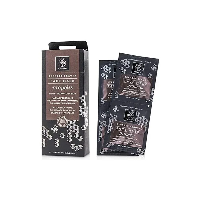 Express Beauty Mask For Young Oily Skin With Propolis, 6x2x8ml