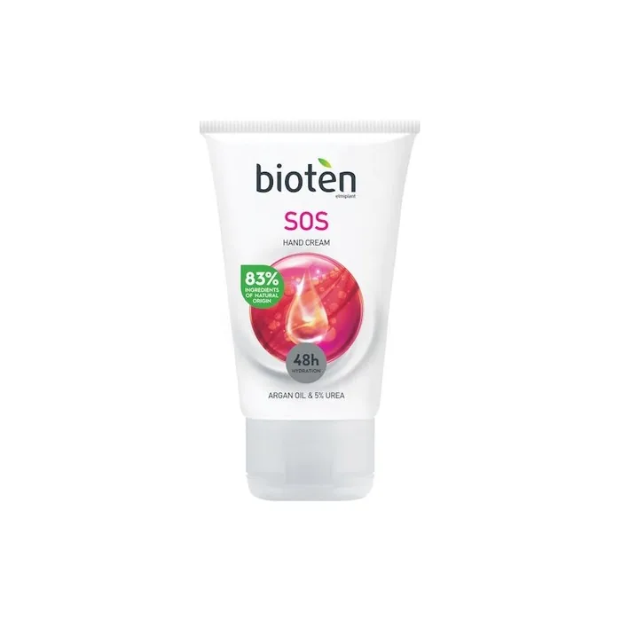 Bioten SOS Regenerating and Moisturizing Hand Cream 50ml with 48-Hour Argan Oil and 5% Urea