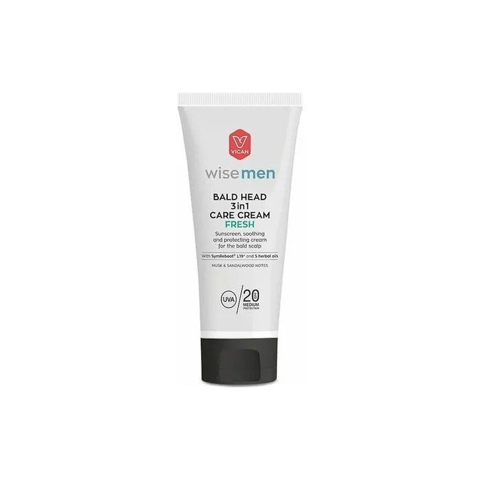 Vican Wise Men Bald Head 3in1 Care Cream Fresh Spf20 100ml