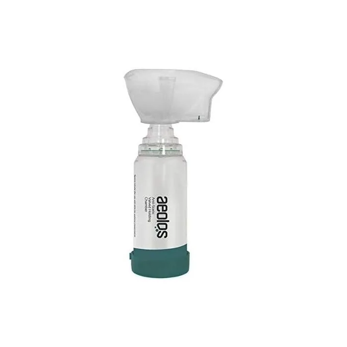 Aeolos Valved Holding Chamber for Adults and Children 6+ Years - 2 Products in 1 (Mask and Mouthpiece)