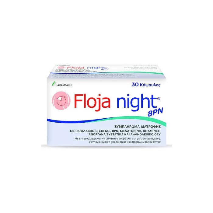 Itf Hellas Floja Night 8pn Menopause Relief 30 Capsules