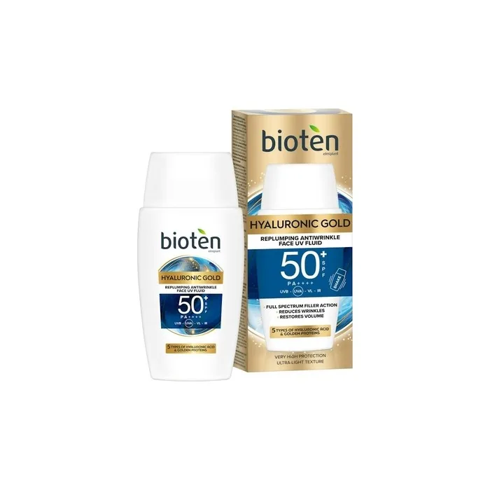 Bioten Hyaluronic Gold Replumping Anti-Wrinkle Face UV Fluid SPF 50 50ml