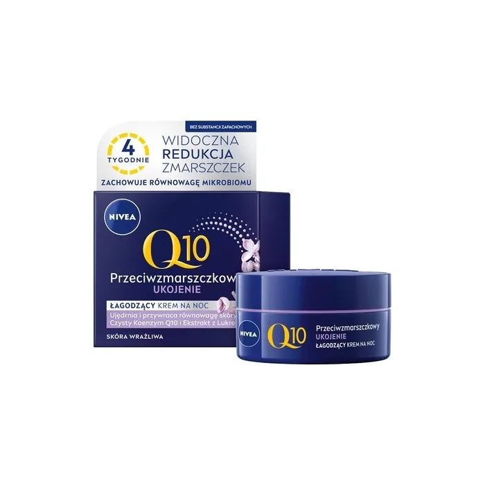 Q10 soothing anti-wrinkle night cream, Nivea, 50ml