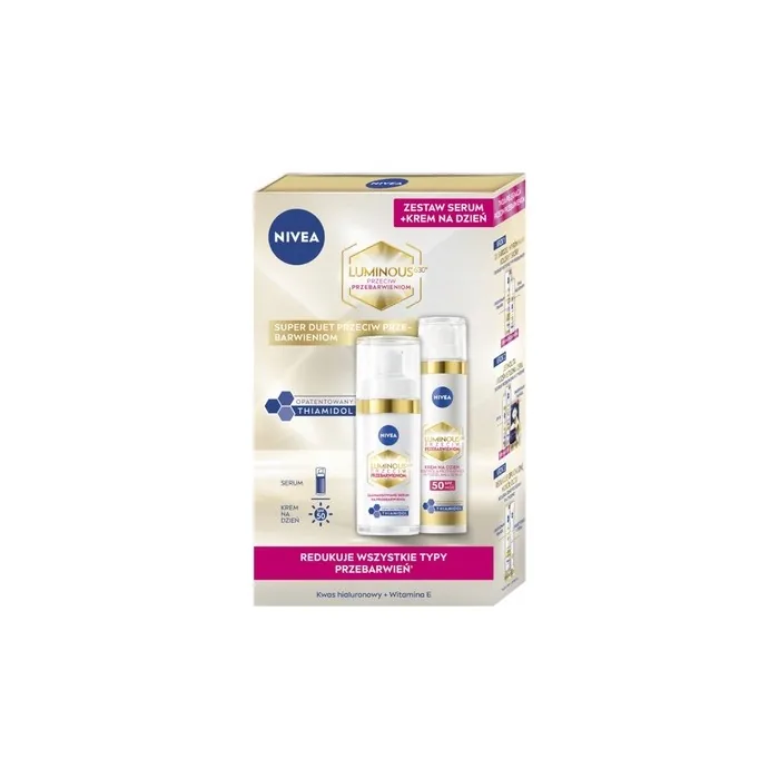 Nivea Luminous 630 Day Cream Against Discoloration Spf 50 40ml + Intensive Serum Against Discoloration 30ml