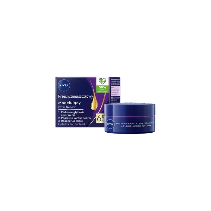 Nivea Antiwrinkle Night Cream 65 With Soy Extract And Jojoba Oil