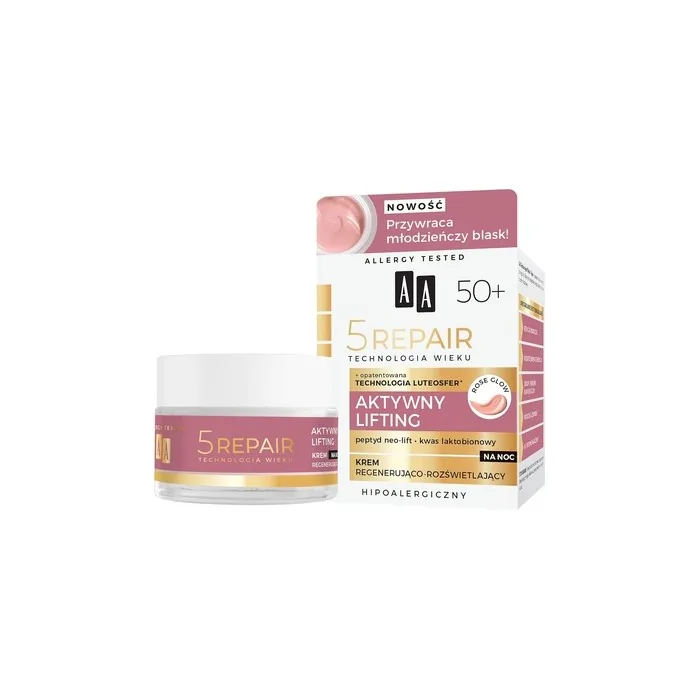 Aa Age Technology 5Repair 50+ Active Lifting Night Cream Regenerating