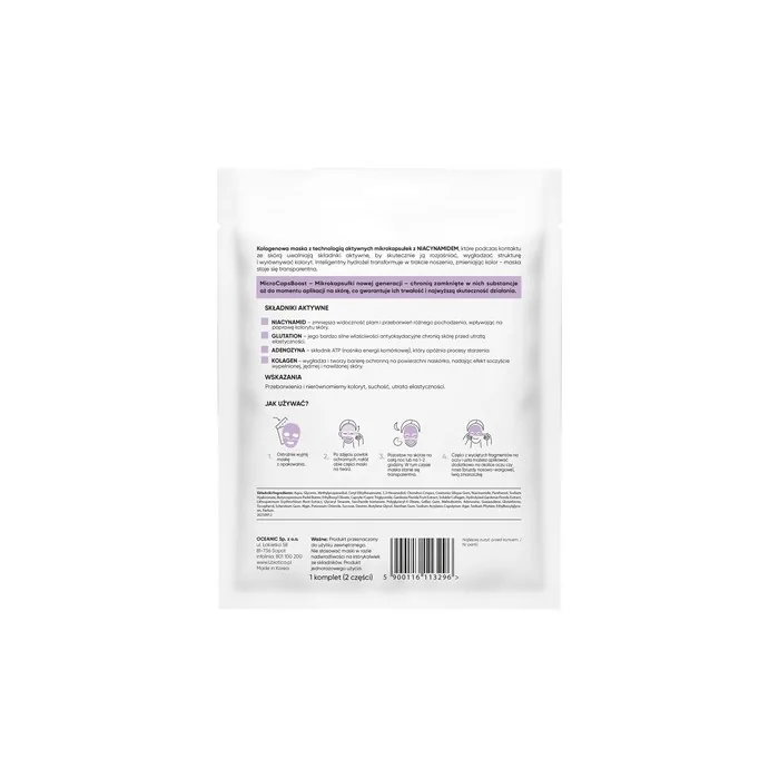 Lbiotica Transforming Hydrogel Collagen Mask With Niacinamide Brightening And Smoothing