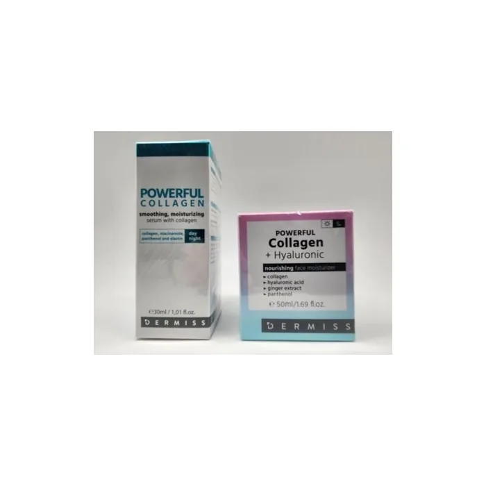 DERMISS Collagen & Hyaluronic Acid Face Cream + Collagen Face Serum Set