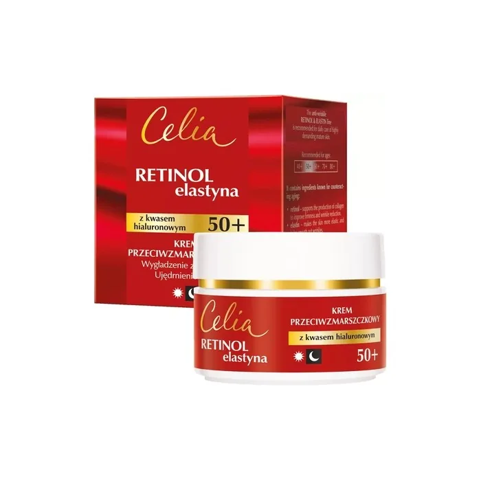 Celia Retinol And Elastin 50 Plus Anti Wrinkle Cream With Hyaluronic Acid Day