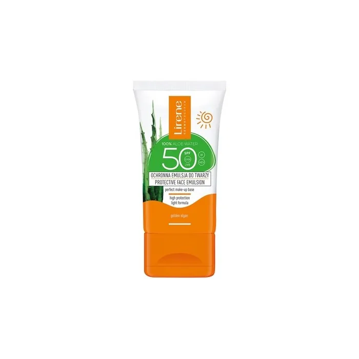 Lirene Sun Protective Emulsion For Face With Aloe Vera Spf 50 50ml