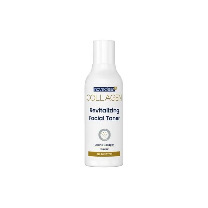 NovaClear Collagen Revitalizing Facial Toner with Active Gold, Marine Collagen and Caviar Infused for Moisturized and Rejuvenated Skin