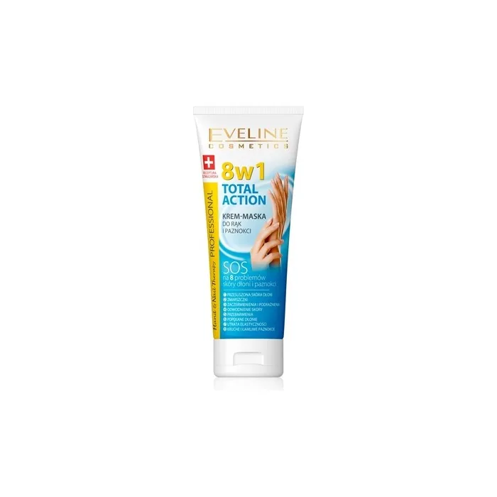 Eveline Hand & Nail Therapy Total Action 8 In 1 Cream-Mask For Hands And Nails 75ml