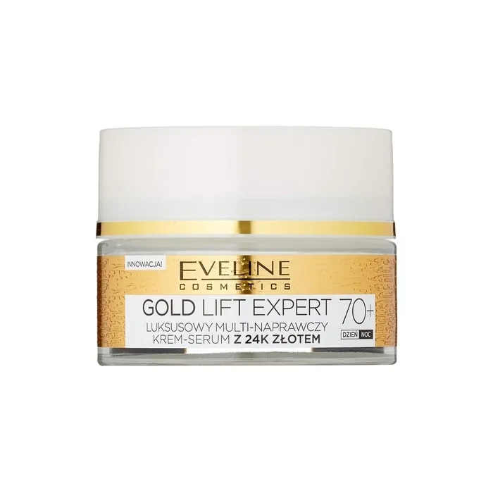 Eveline Cosmetics Gold Lift Expert Strong Anti-Wrinkle Firming Cream Day & Night 70+ with 24Karat Gold 50ml