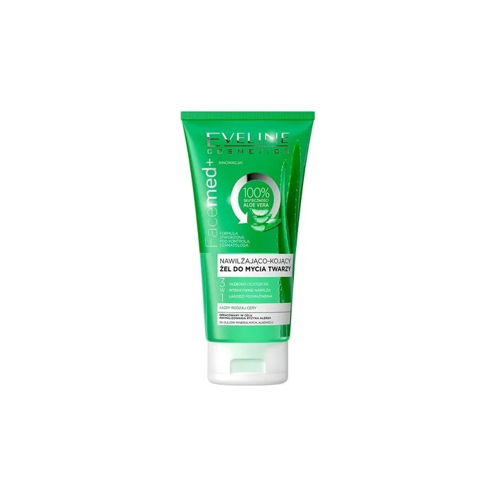 Eveline Facemed+ Moisturizing And Soothing Face Wash Gel With Aloe Vera For All Skin Types 150ml