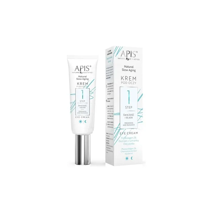 Apis Natural Slow Aging Eye Cream Providing Freshness And Glow Step 1 15ml