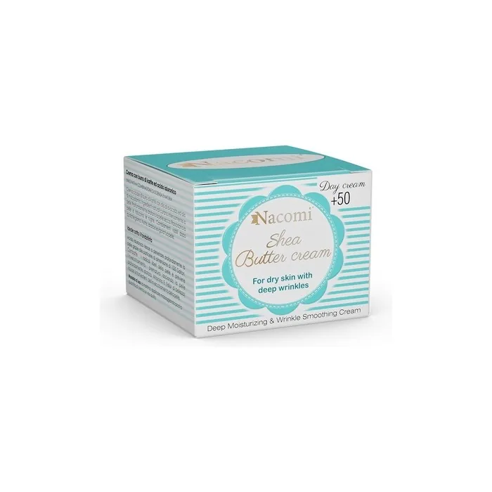 Nacomi Shea Butter Cream Face Cream With Vitamin E And Hyaluronic Acid 50+ For Day 50ml