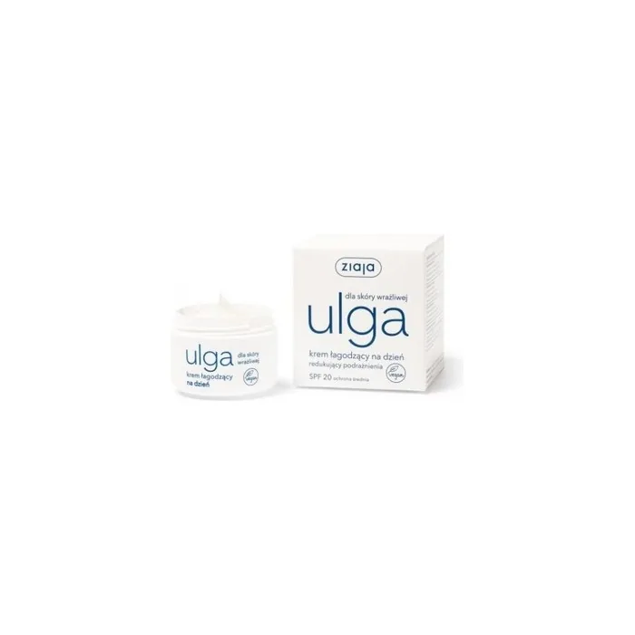 Ziaja Ulga Soothing Cream For Day Use 50ml - Reduces Irritations For Sensitive Skin