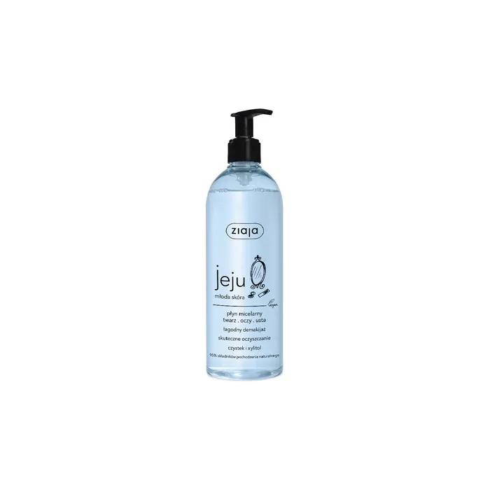 Ziaja Jeju Micellar Liquid For Makeup Removal For Face, Eyes, And Lips 390ml
