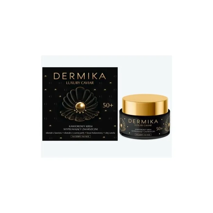Dermika Luxury Caviar Wrinkle Filler Day and Night Cream with Hyaluronic Acid and Canola Oil