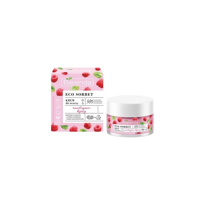 Bielenda Eco Sorbet Moisturizing And Soothing Face Cream Raspberry 50ml