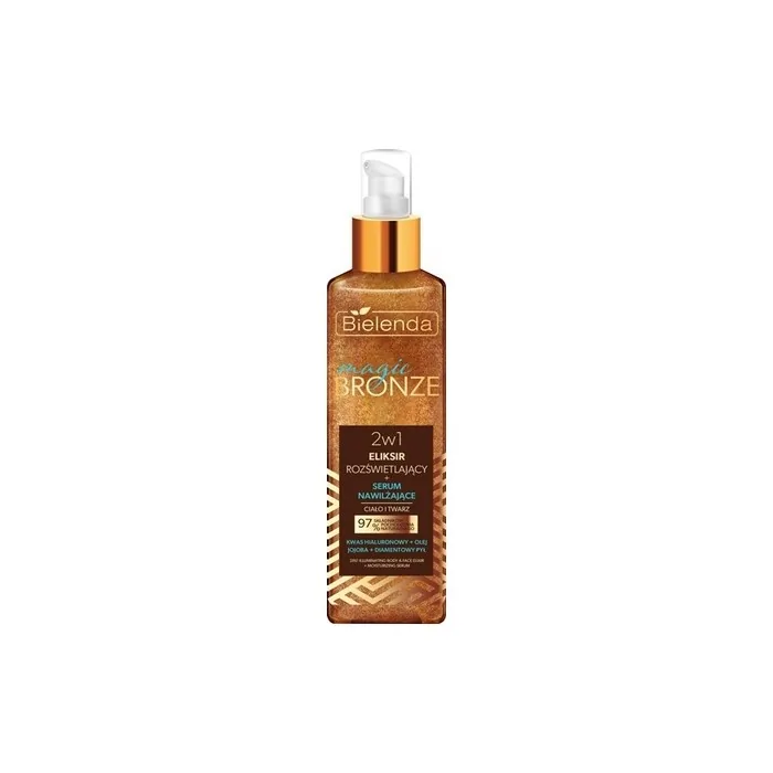 Bielenda Magic Bronze Illuminating Elixir Moisturizing Serum 2 In 1 For Face And Body 150 Ml