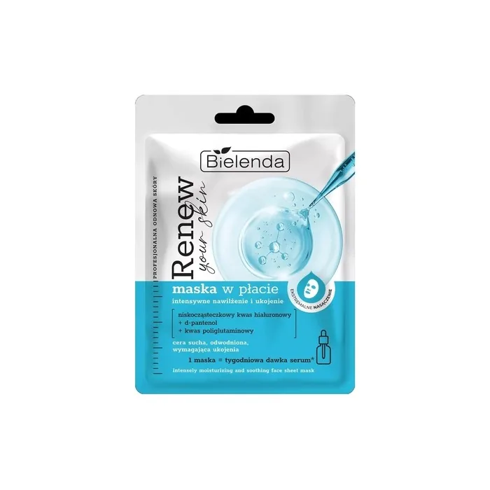 Bielenda Renew Your Skin Intense Moisturising Soothing Sheet Face Mask