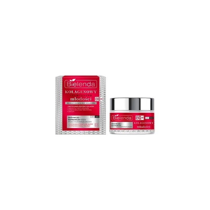 Bielenda Collagen Youth Stimulator Nourishing Repairing Antiwrinkle Cream 80 50 Ml