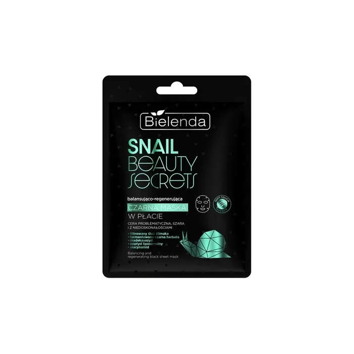 Bielenda Snail Beauty Secrets Balancing And Regenerating Black Face Mask