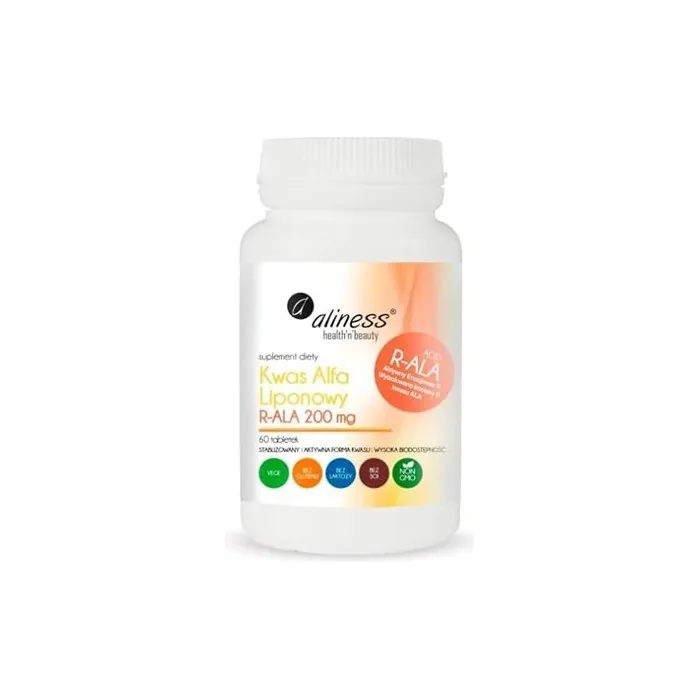 Aliness Alpha Lipoic Acid ALA 200mg 60 Tablets