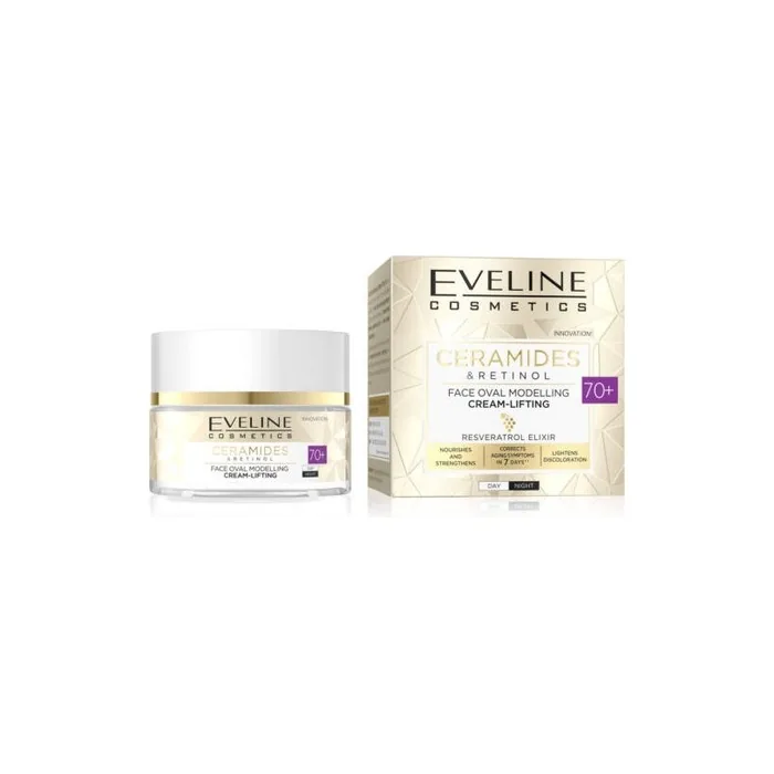 Eveline Ceramides & Retinol Face Oval Modeling Lifting Cream 70+ Day Night 50ml