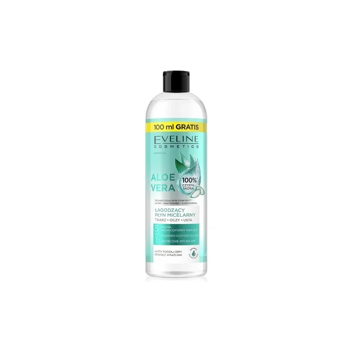 Eveline Skin Comfort Soothing Micellar Liquid Aloe Vera 3 In 1 500 Ml