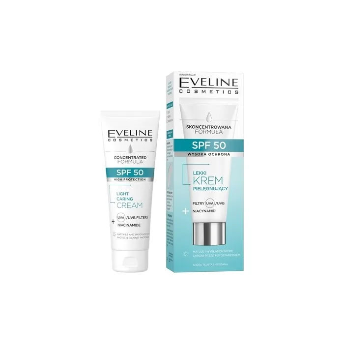Eveline Lekki Moisturizing Cream Spf50 Niacinamide For Oily And Combination Skin 30ml