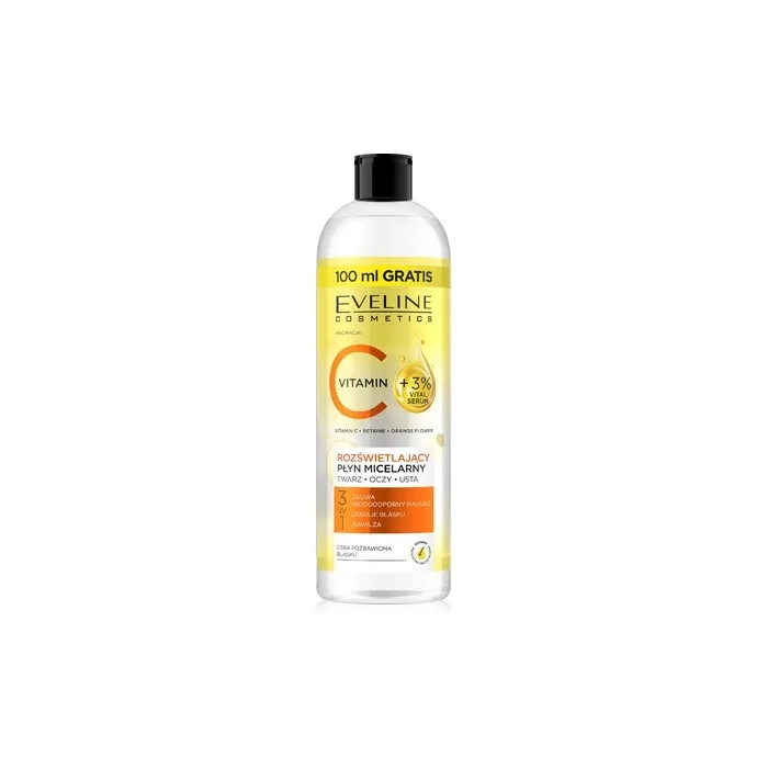 Eveline Vitamin C Brightening Micellar Liquid 3 In 1 500 Ml