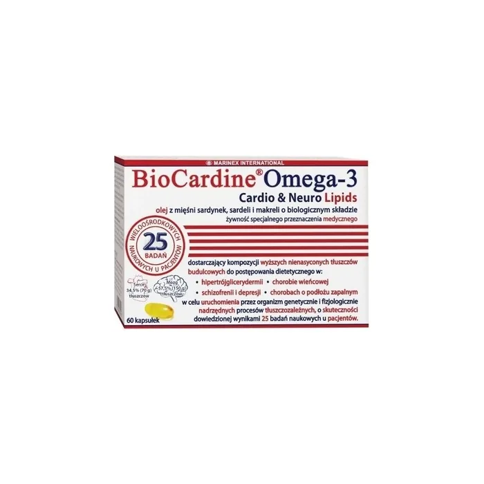 Marinex BioCardine Omega-3 Cardio and Neuro Lipids 60 Capsules
