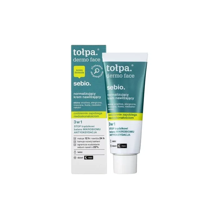 Tolpa Tolpa Dermo Face Sebio Light Normalizing Moisturizing Cream 3in1 For Day And Night 40 Ml