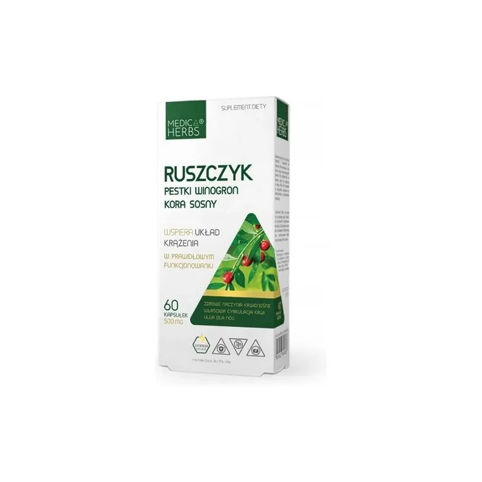 Ruscus Grape Seeds Pine Bark Supplement for Women and Men