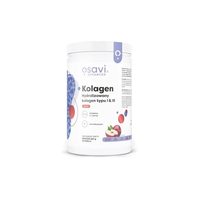Osavi Hydrolyzed Collagen Type I & III with Apple Flavor 660g