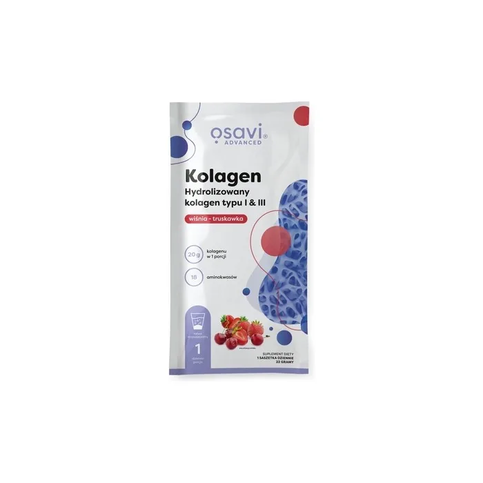 Osavi Hydrolyzed Collagen Type I & III Cherry-Strawberry 22g