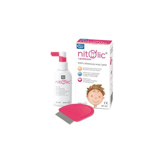 Pipi Nitolic Lice Spray 30ml + Comb - Long Term