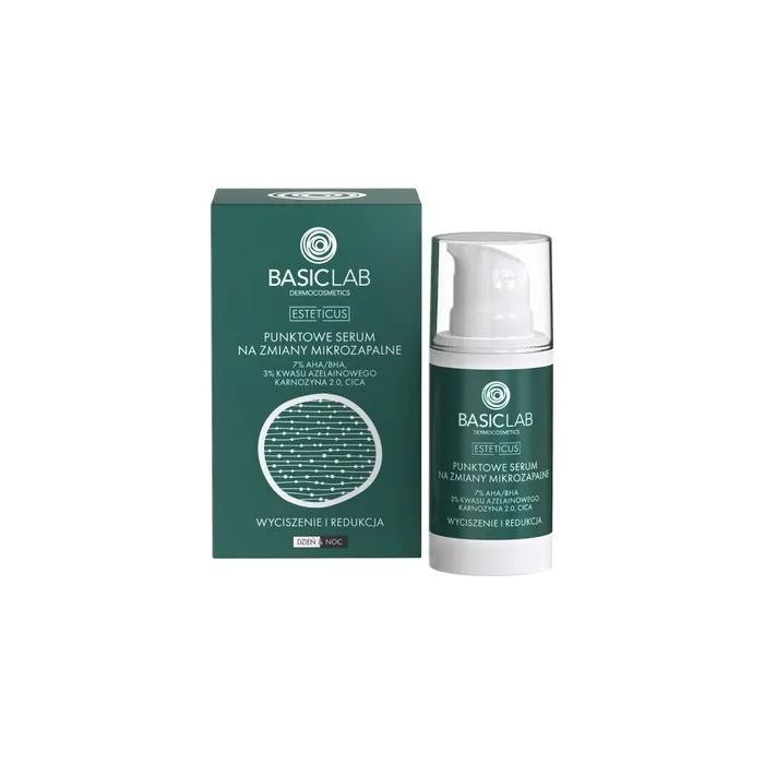 Basiclab Esteticus Spot Serum For Microinflammatory Changes 15ml Aha Bha Azelaic Acid Carnitine Cica