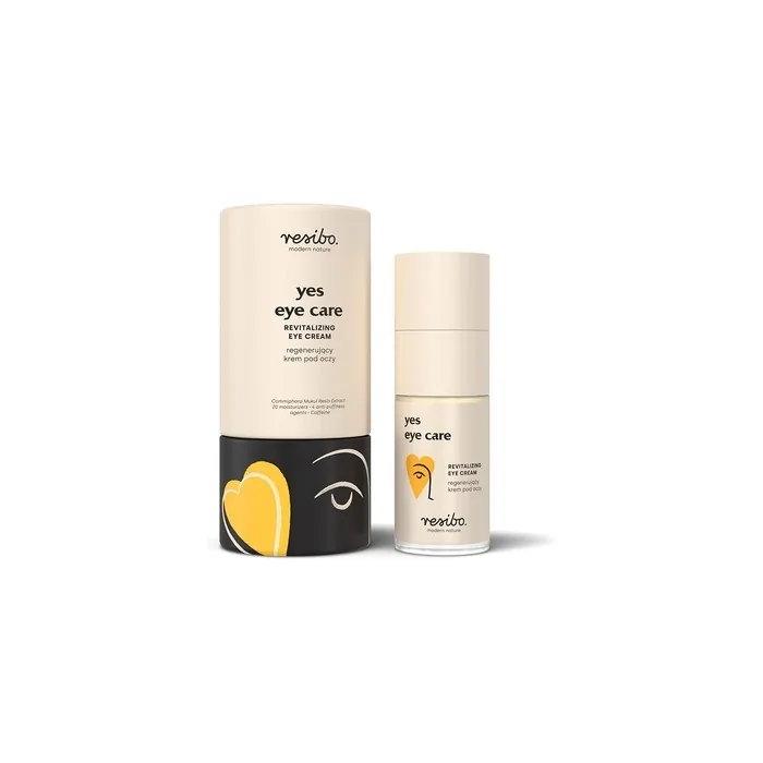 Resibo Yes Eye Care Natural Eye Cream Anti-Wrinkle Face and Eye Moisturizer with Hyaluronic Acid 15ml